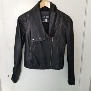 Armani Jeans leather jacket - size M (small fit)